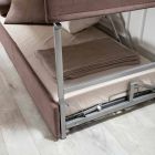 Canapé-lit superposé moderne en tissu marron fabriqué en Italie - Pont Viadurini