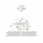 Canapé-lit d'angle design en tissu beige Made in Italy - Ortensia Viadurini