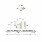 Canapé-lit d'angle design en tissu beige Made in Italy - Ortensia Viadurini