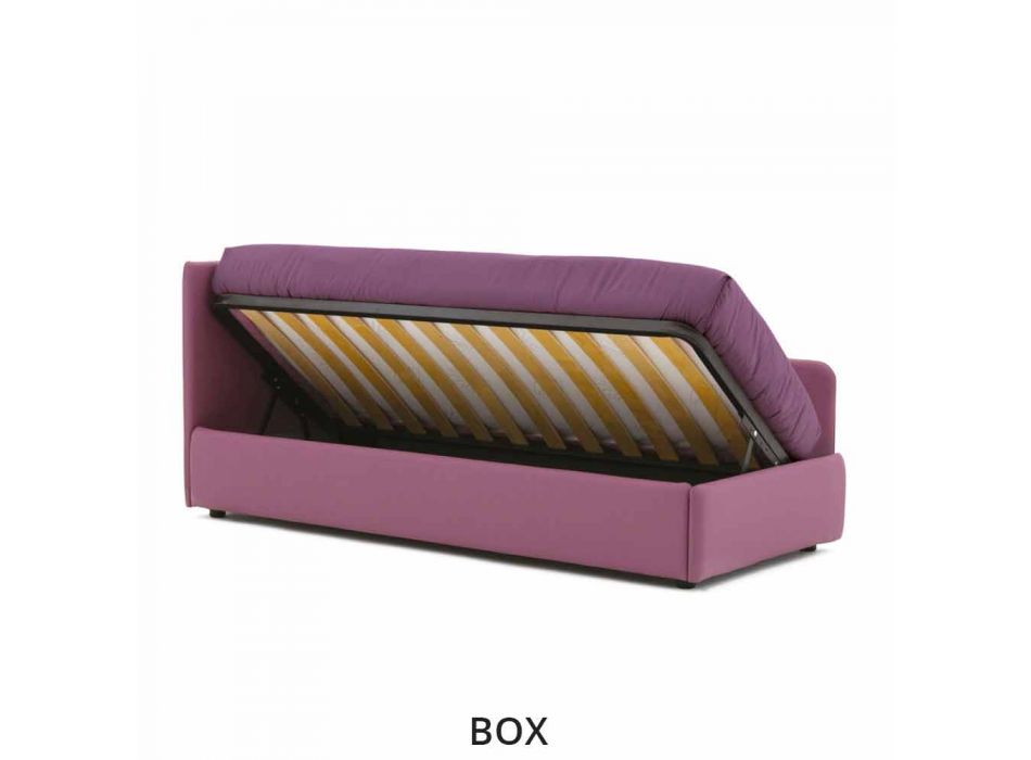 Canapé-lit design en similicuir amovible Made in Italy - Rallo Viadurini