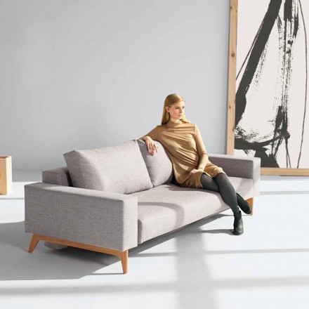 Canapé-lit Idun moderne gris fabriqué au Danemark - Innovation Viadurini