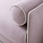 Canapé-lit en tissu rose pâle avec bordure blanche Made in Italy - Poppy Viadurini