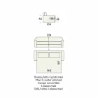 Canapé-lit double en tissu design Made in Italy - Anemone Viadurini