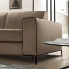 Canapé-lit moderne en tissu avec pieds en métal fabriqué en Italie - Tulipano Viadurini