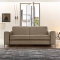 Canapé-lit moderne en tissu avec pieds en métal fabriqué en Italie - Tulipano