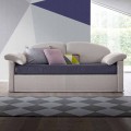 Canapé-lit moderne rembourré en tissu bicolore fabriqué en Italie - Kayla