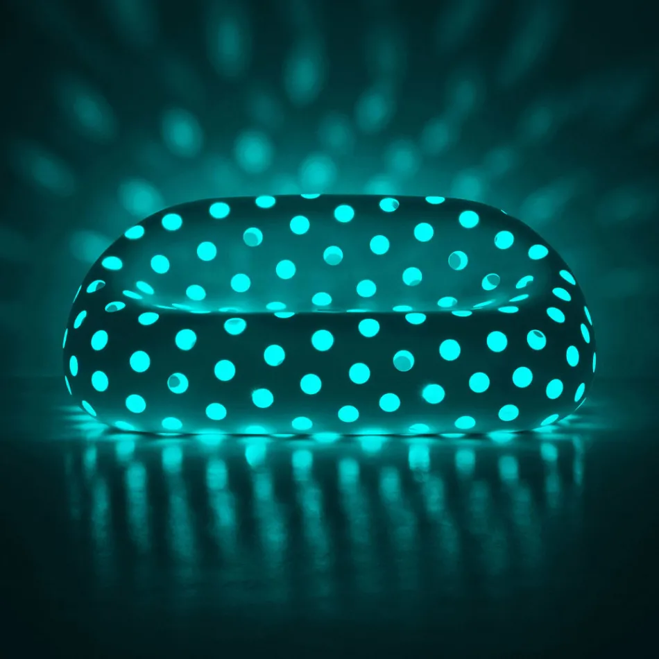 Canapé d'extérieur lumineux en polyéthylène avec LED Made in Italy - Asso Viadurini