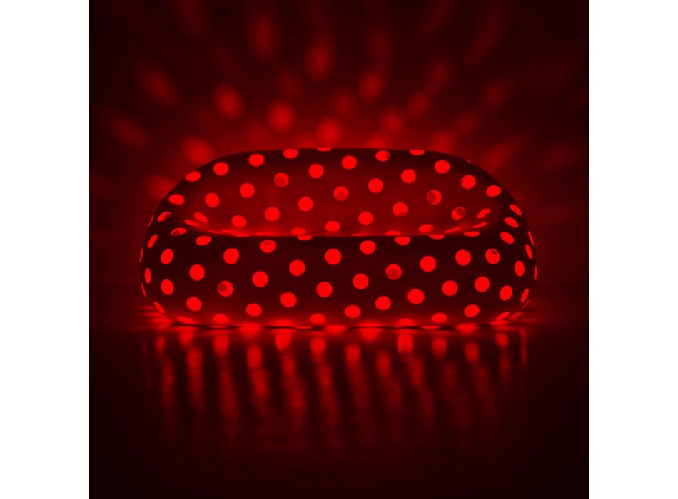 Canapé d'extérieur lumineux en polyéthylène avec LED Made in Italy - Asso Viadurini