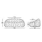 Canapé d'extérieur lumineux en polyéthylène avec LED Made in Italy - Asso Viadurini