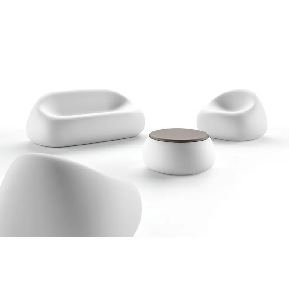 Canapé d'extérieur moderne en polyéthylène de design Made in Italy - Ervin Viadurini