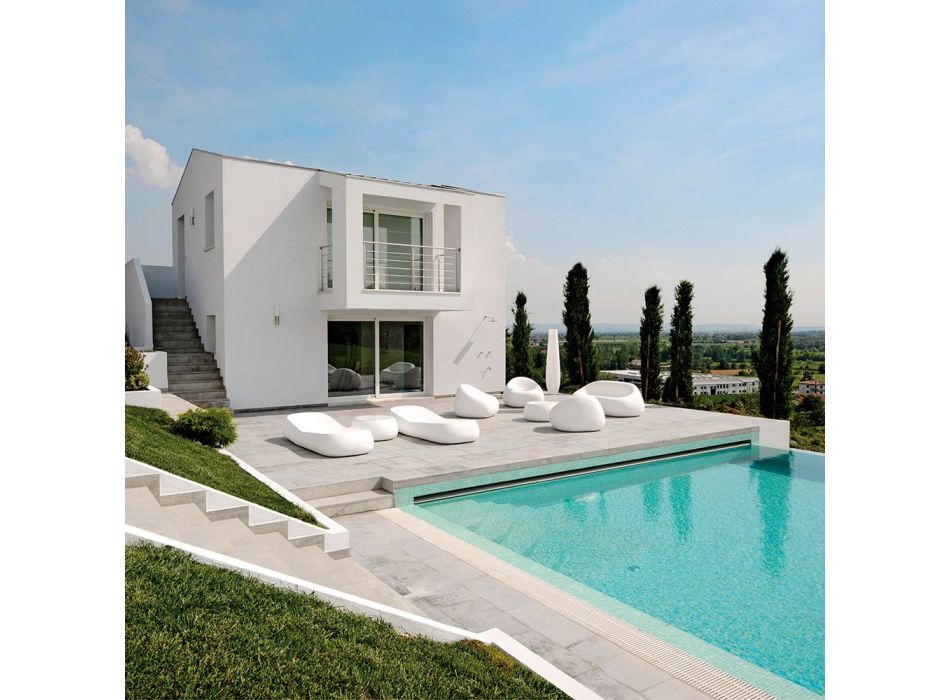 Canapé d'extérieur moderne en polyéthylène design Made in Italy - Ervin Viadurini
