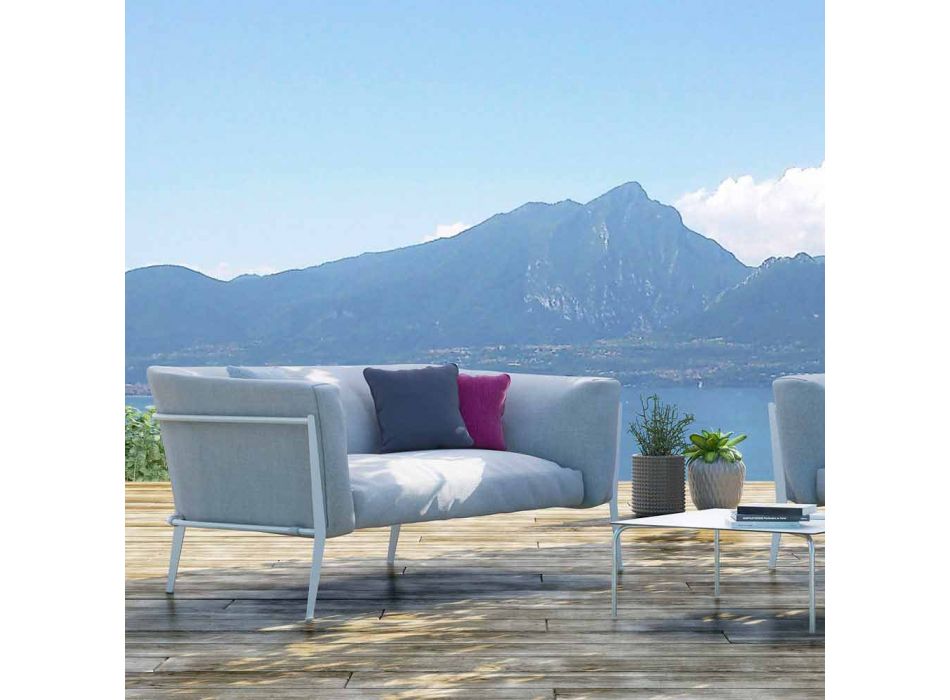 Canapé moderne pour design amovible extérieur ou intérieur fabriqué en Italie - Carmine Viadurini