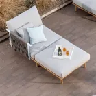 Canapé de jardin modulable avec 2 dossiers en corde - Bellatrix Viadurini