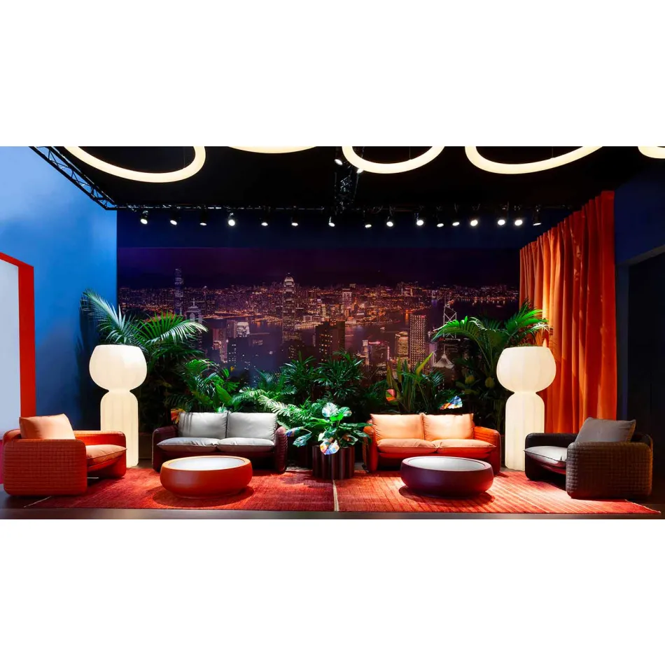 Canapé d'extérieur 2 places en tissu ou en cuir - Mara by Slide Viadurini