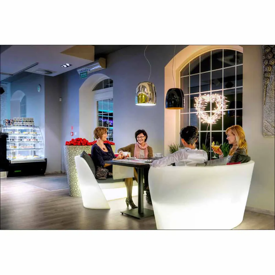 Canapé Slide Rap design d'intérieur en polyéthylène fabriqué en Italie Viadurini