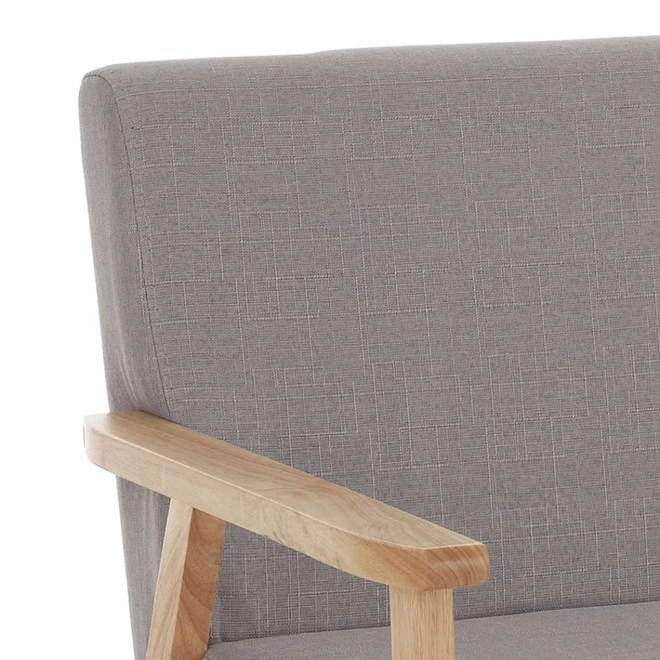 Canapé en bois de pin massif - Xénon Viadurini