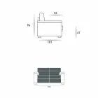 Canapé de relaxation électrique 2 places, 2 chaises Lilia électriques, made in Italy Viadurini