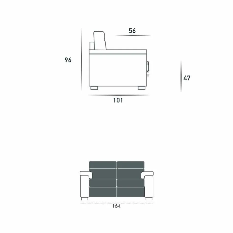 Canapé de relaxation électrique 2 places, 2 chaises Lilia électriques, made in Italy Viadurini
