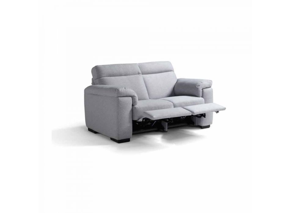 Canapé de relaxation électrique 2 places, 2 chaises Lilia électriques, made in Italy Viadurini