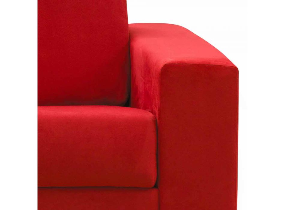 Trois places canapé simili cuir design moderne / tissu fabriqué en Italie Mora Viadurini