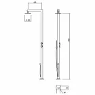 Douche d'extérieur en acier inoxydable chromé avec douchette à main Made in Italy - Modeo Viadurini