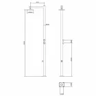 Douche d'extérieur en acier inoxydable chromé avec lave-pieds Made in Italy - Modeo Viadurini