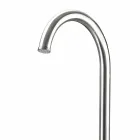 Douche de jardin en acier inoxydable chromé avec lave-pieds Made in Italy - Marlen Viadurini