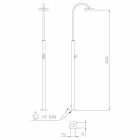 Douche de jardin en acier avec robinet temporisé Made in Italy - Norton Viadurini