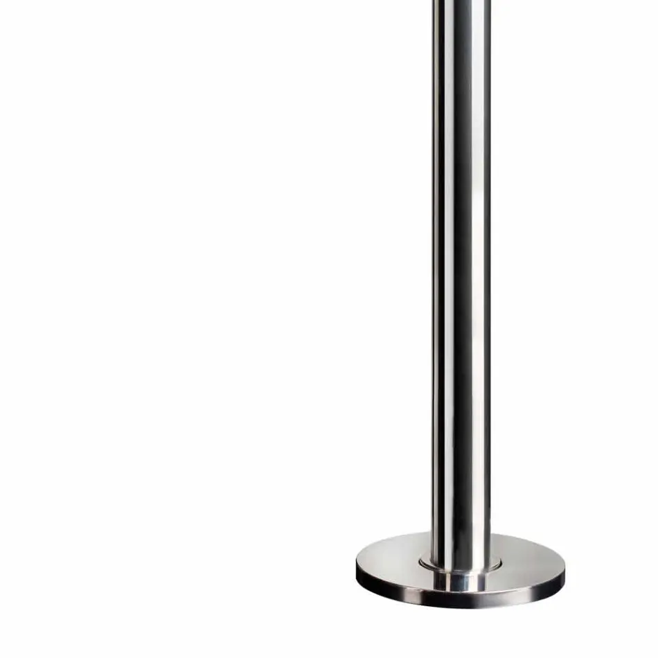 Douche de jardin en acier inoxydable avec pommeau de douche rond Made in Italy - Norton Viadurini