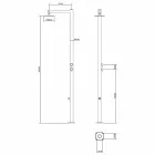 Douche de jardin en acier inoxydable chromé avec lave-pieds Made in Italy - Modeo Viadurini