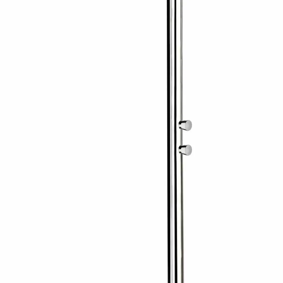 Douche extérieure en acier avec lave-pieds et minuterie Made in Italy - Modeo Viadurini