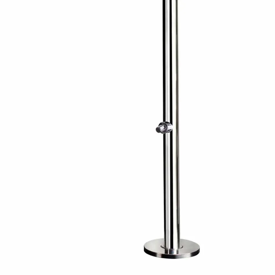 Douche extérieure en acier avec lave-pieds et minuterie Made in Italy - Modeo Viadurini