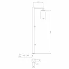 Douche extérieure en acier inoxydable avec robinet temporisé Made in Italy - Modeo Viadurini