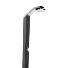 Douche de jardin solaire en acier inoxydable peint en noir Made in Italy - Werner Viadurini