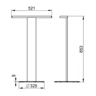 Lavabo porte-serviettes sur pied double en aluminium blanc ou noir - Alcade Viadurini