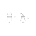 Deux chaises Vesta avec une finition effet bois et un dossier incurvé, disponibles en deux coloris. Viadurini