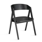 Deux chaises Vesta avec une finition effet bois et un dossier incurvé, disponibles en deux coloris. Viadurini