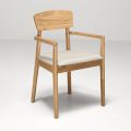 Deux chaises avec structure en bois écologique et assise rembourrée en MDF - Loto