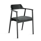 Deux chaises en hêtre avec assise rembourrée en tissu bicolore - Dorian Viadurini
