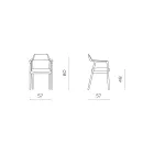 Deux chaises en hêtre avec assise rembourrée en tissu bicolore - Dorian Viadurini
