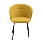 Deux chaises en métal peint et tissu rembourré de couleurs variées - Atria Viadurini