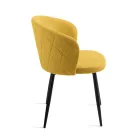 Deux chaises en métal peint et tissu rembourré de couleurs variées - Atria Viadurini