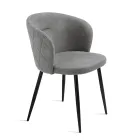 Deux chaises en métal peint et tissu rembourré de couleurs variées - Atria Viadurini