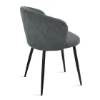 Deux chaises en métal peint et tissu rembourré de couleurs variées - Atria Viadurini