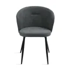 Deux chaises en métal peint et tissu rembourré de couleurs variées - Atria Viadurini