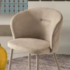 Deux chaises en métal peint et tissu rembourré de couleurs variées - Atria Viadurini