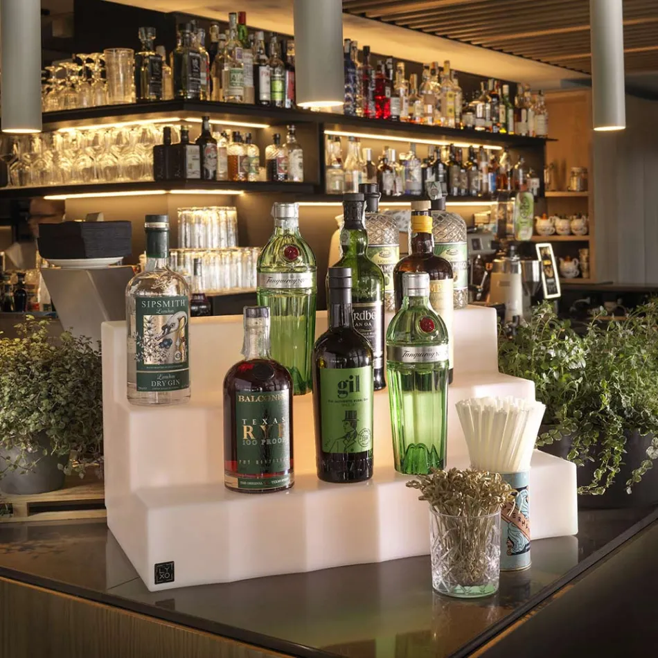 Présentoir de bouteilles en trois étapes Made in Italy - Capo Viadurini