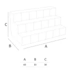 Présentoir de bouteilles en trois étapes Made in Italy - Capo Viadurini