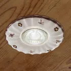 Spot encastré rond en céramique fait en Italie Pescara par Ferroluce Viadurini