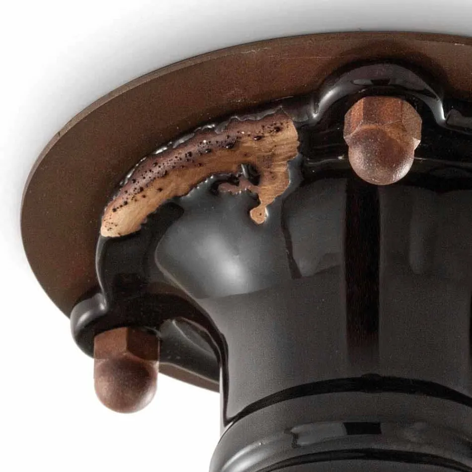 Conception spot de plafond rétro en céramique et métal Cloe Ferroluce Viadurini